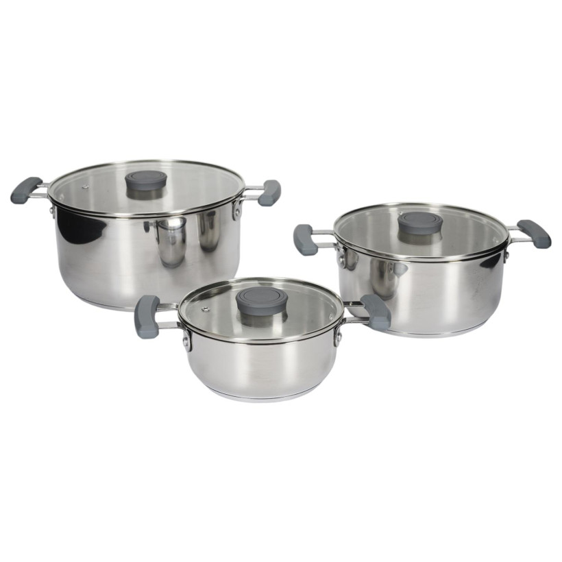 Σετ Κατσαρολών All-in-One X3 Easy Storage 17/21/25cm - Inox KC5228 Cook Concept