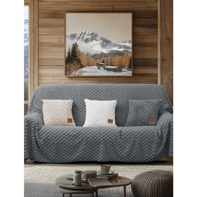 Ριχτάρι MAISONY GREY Γκρι Ριχτάρι διθέσιου καναπέ: 180 x 250 εκ. MADI