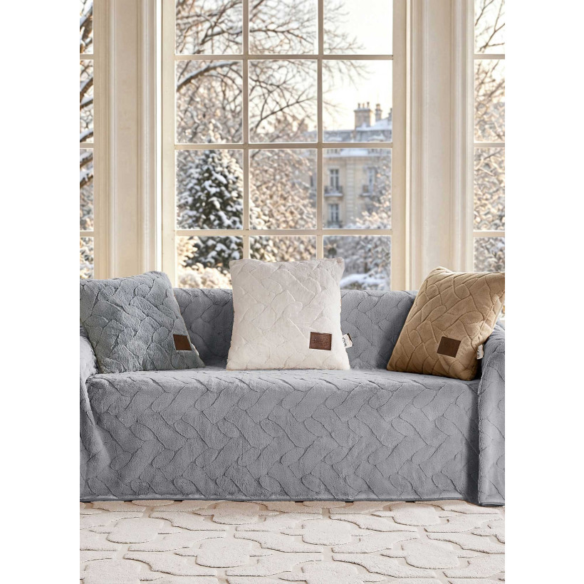 Ριχτάρι MELLONY GREY Γκρι Ριχτάρι διθέσιου καναπέ: 180 x 250 εκ. MADI