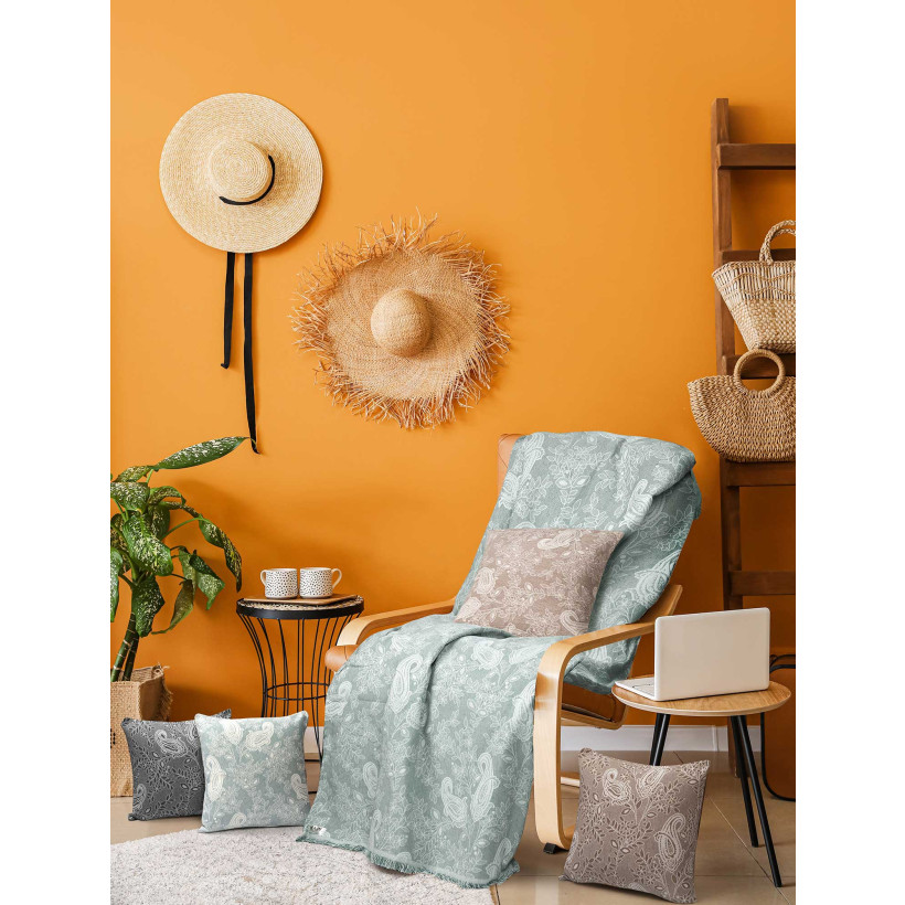 Ριχτάρι PAISLEY TURQUOISE Τυρκουάζ Ριχτάρι πολύθρονας: 170 x 180 εκ. MADI