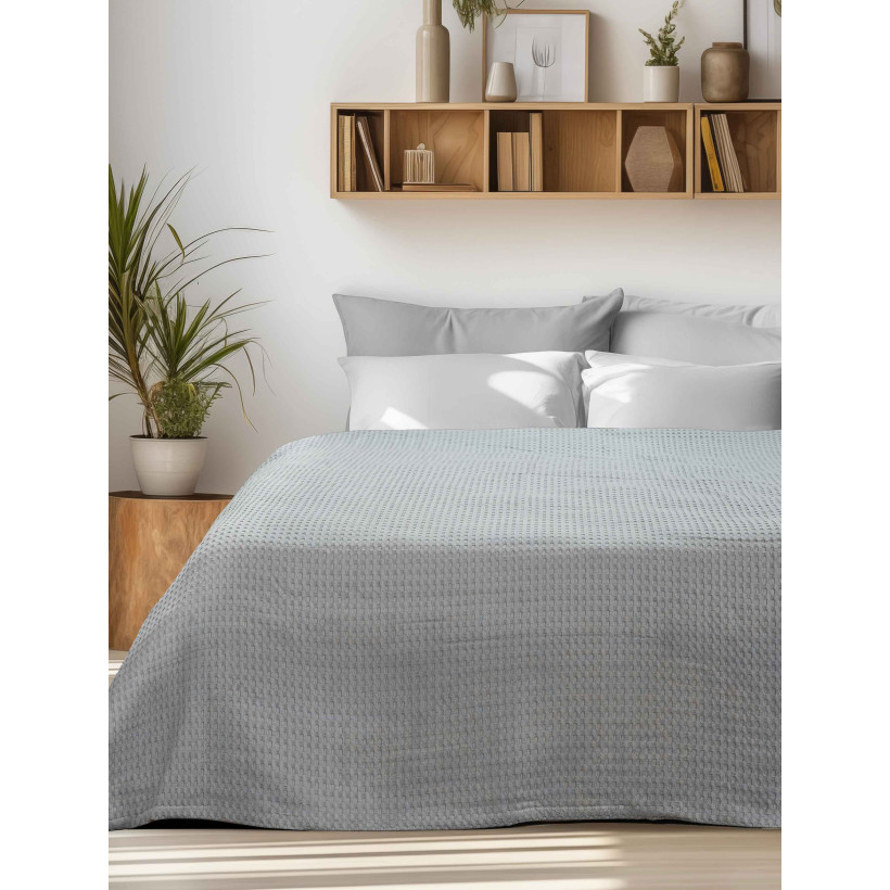 Κουβέρτα Πικέ PIKONA GREY Γκρι Κουβέρτα Πικέ: 220 x 240 εκ. MADI