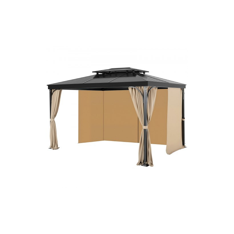 VEVOR Αδιάβροχες Κουρτίνες Κιόσκι Χακί 12' x 10' x 6.7' SMLTCL12FT10TU0G8V0