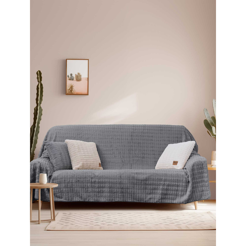 Ριχτάρι RAYS GREY Γκρι Ριχτάρι πολύθρονας: 180 x 180 εκ. MADI