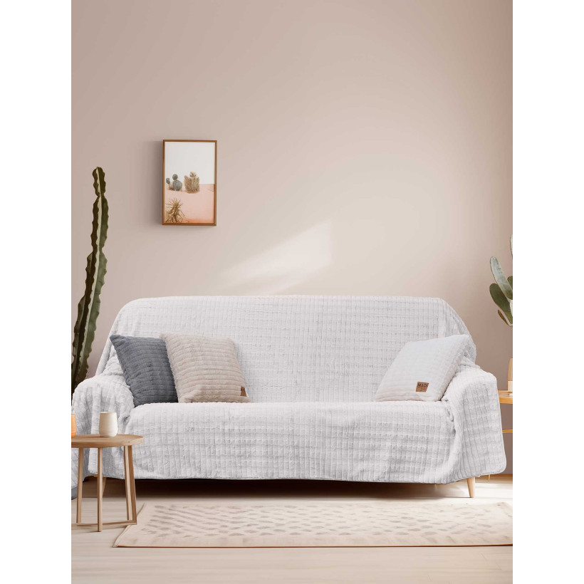 Ριχτάρι RAYS WHITE Λευκό Ριχτάρι διθέσιου καναπέ: 180 x 250 εκ. MADI