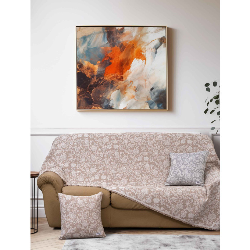 Ριχτάρι ROSVEL BEIGE Μπεζ Ριχτάρι διθέσιου καναπέ: 170 x 250 εκ. MADI