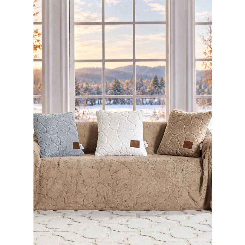Διακοσμητικό Μαξιλάρι SOFELIA BEIGE Μπεζ Διακοσμητική μαξιλαροθήκη: 45 x 45 εκ. MADI