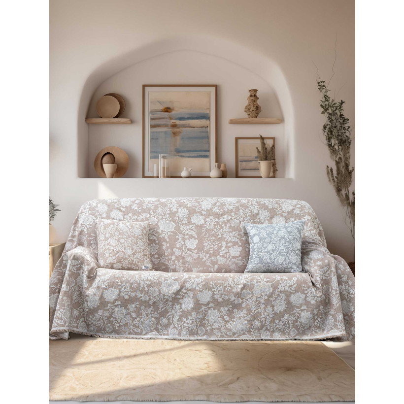 Ριχτάρι SOFIMA BEIGE Μπεζ Ριχτάρι διθέσιου καναπέ: 170 x 250 εκ. MADI