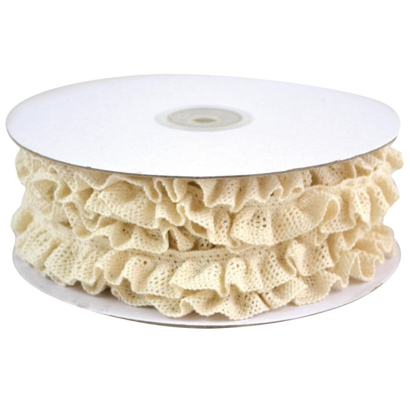 Κορδέλα 9μ. ELASTIC LACE RIBBON 20χιλ. - Ιβουάρ