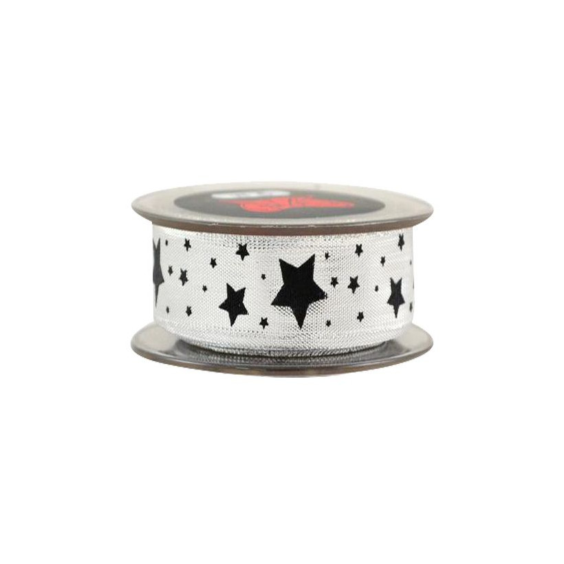 Κορδέλα 9μ. GLOSS LITTLE STAR 38χιλ.-ΑΣΗΜΙ-ΜΑΥΡΟ