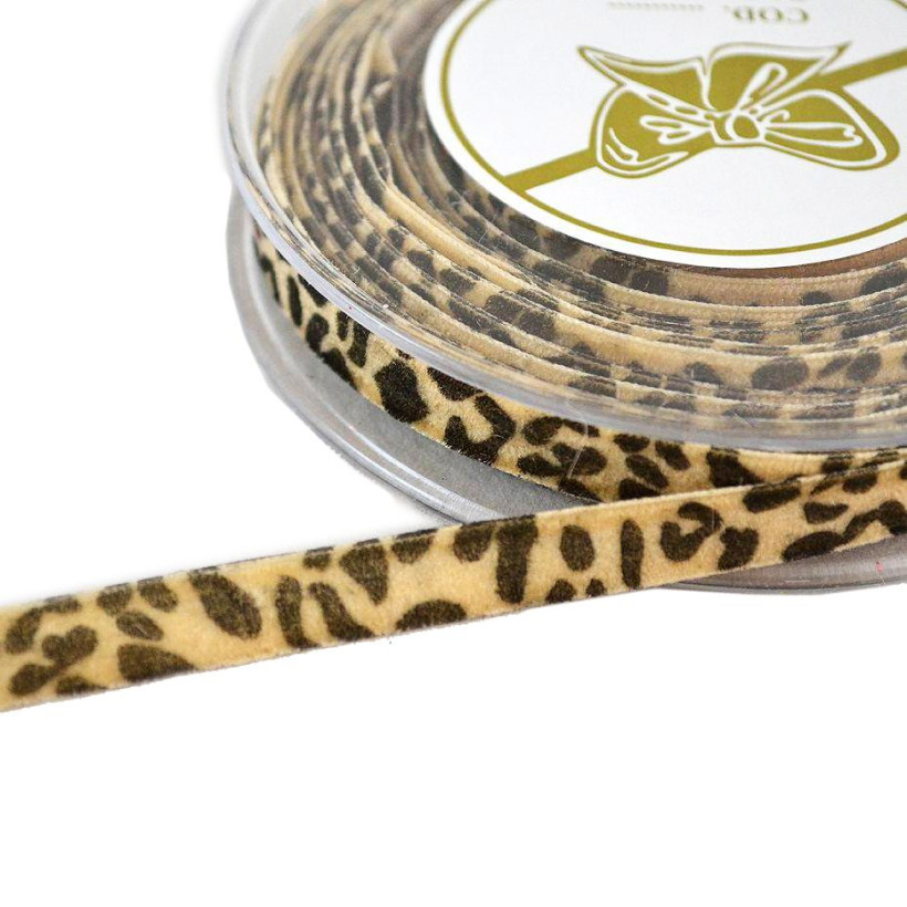 Κορδέλα 9μ. ANIMAL PRINT  10χιλ. - καφέ/χρυσό