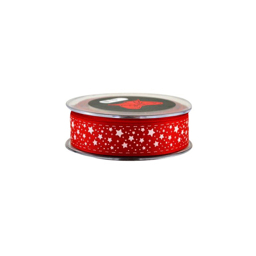 Κορδέλα 9μ. GRO  STARS AND STITCHES 23χιλ.-ΚΟΚΚΙΝΟ
