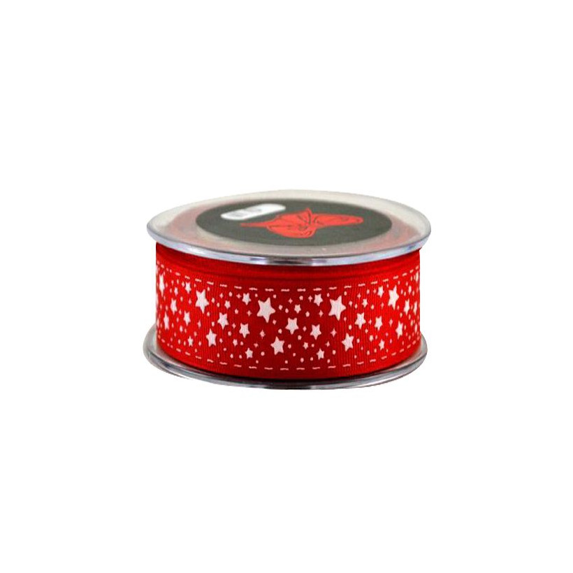 Κορδέλα 9μ. GRO  STARS AND STITCHES 38χιλ.-ΚΟΚΚΙΝΟ