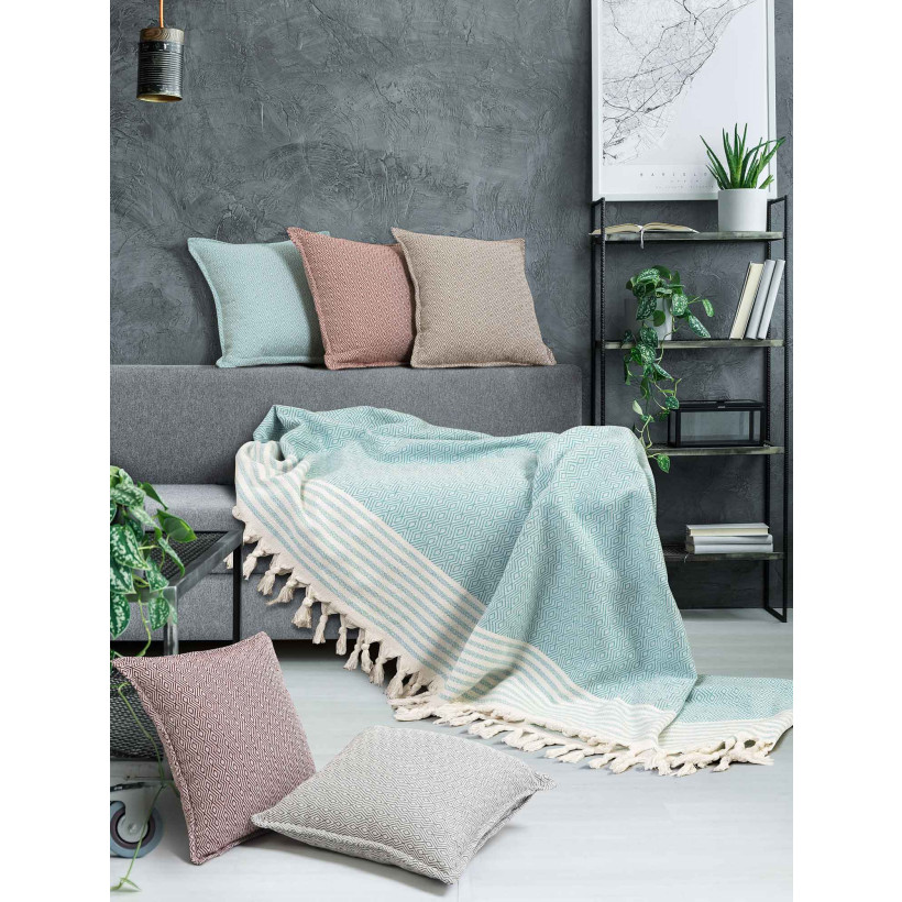 Ριχτάρι TENT TURQUOISE Τυρκουάζ Ριχτάρι τριθέσιου καναπέ: 170 x 300 εκ. MADI