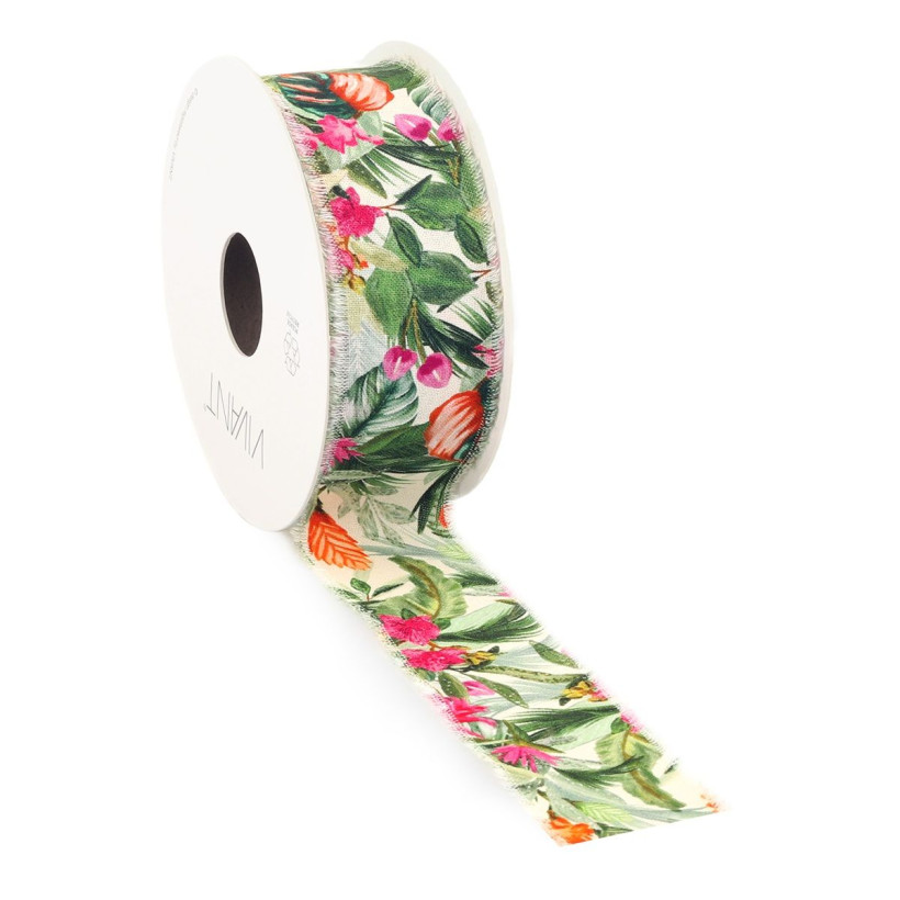 Κορδέλα 10μ. TROPICAL LEAVES 35χ.- Multicolour