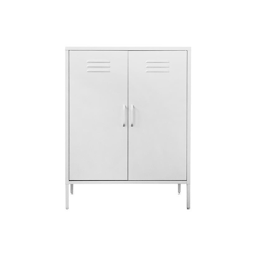 Ντουλάπα μεταλλική Nextdeco δίφυλλη λευκή Υ102x80x40εκ.