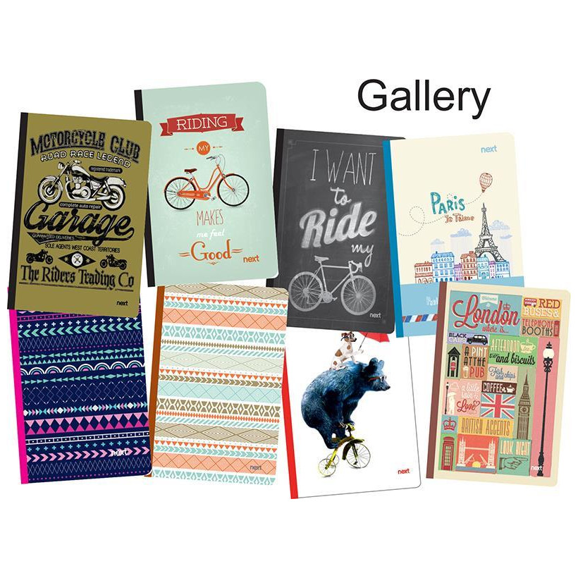 Next gallery 360° τετράδιο flexi 17x25εκ. 2θεμ. 128σελ. - 10 ΤΕΜ