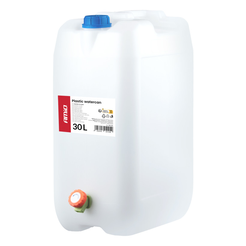 AMiO Δοχείο Νερού 30L με Βρύση, Λευκό, HDPE 05145