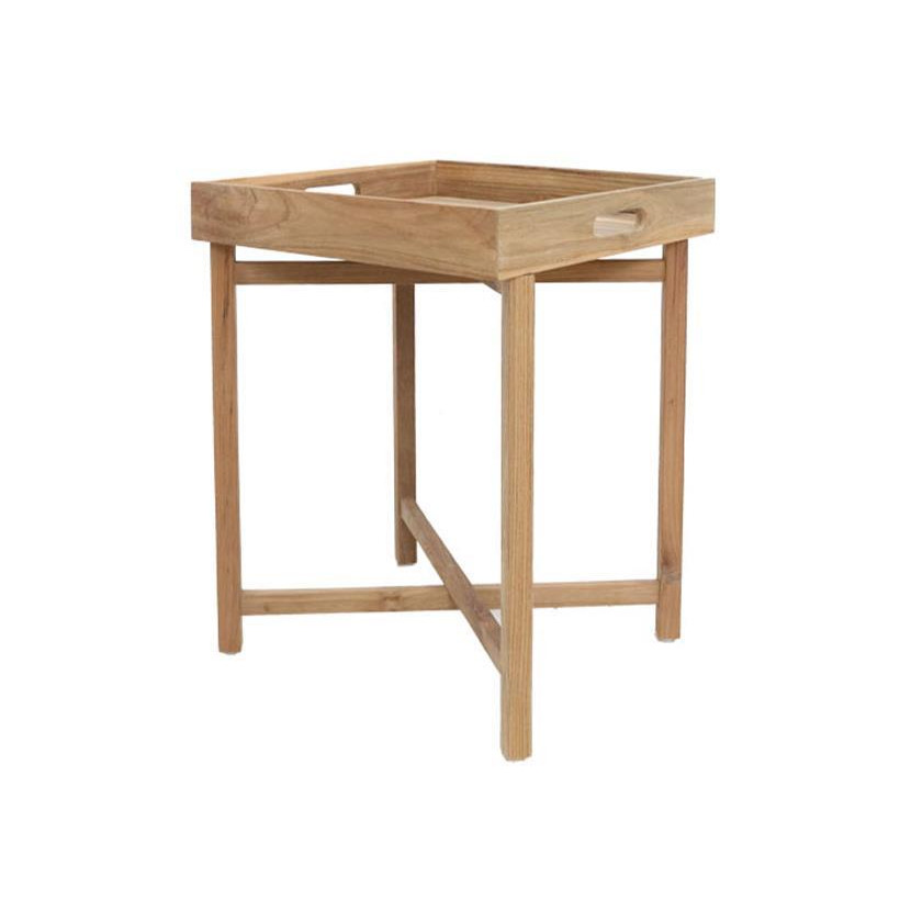 Τραπεζάκι Nextdeco Tray ξύλο teak 50x50xΥ66εκ.