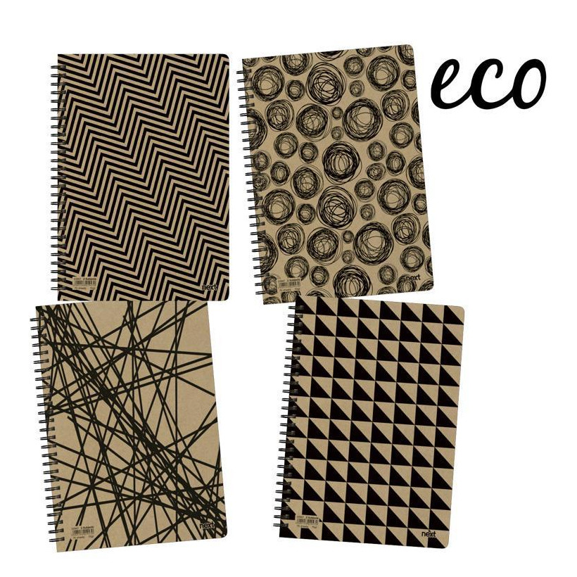 Next eco τετράδιο σπιράλ 17x25εκ. 2θεμ. - 10 ΤΕΜ