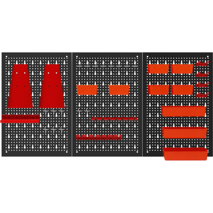 Kraft&Dele Πίνακας Οργάνωσης Εργαλείων Τοίχου120 x 60 cm με 18 Εξαρτήματα KD-11898