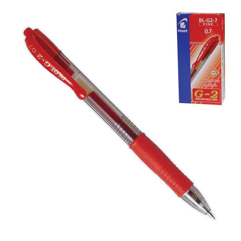 Pilot στυλό gel G2 fine κόκκινο 0,7mm - 12 ΤΕΜ