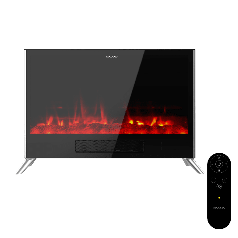 CECOTEC Ηλεκτρικό Τζάκι 2000W ReadyWarm 7500 3in1 Total Flames με Ρυθμιζόμενο Θερμοστάτη, Κεραμική Τεχνολογία, 2 Λειτουργίες, Σύστημα Συναγωγής και Τηλεχειριστήριο CEC-117497