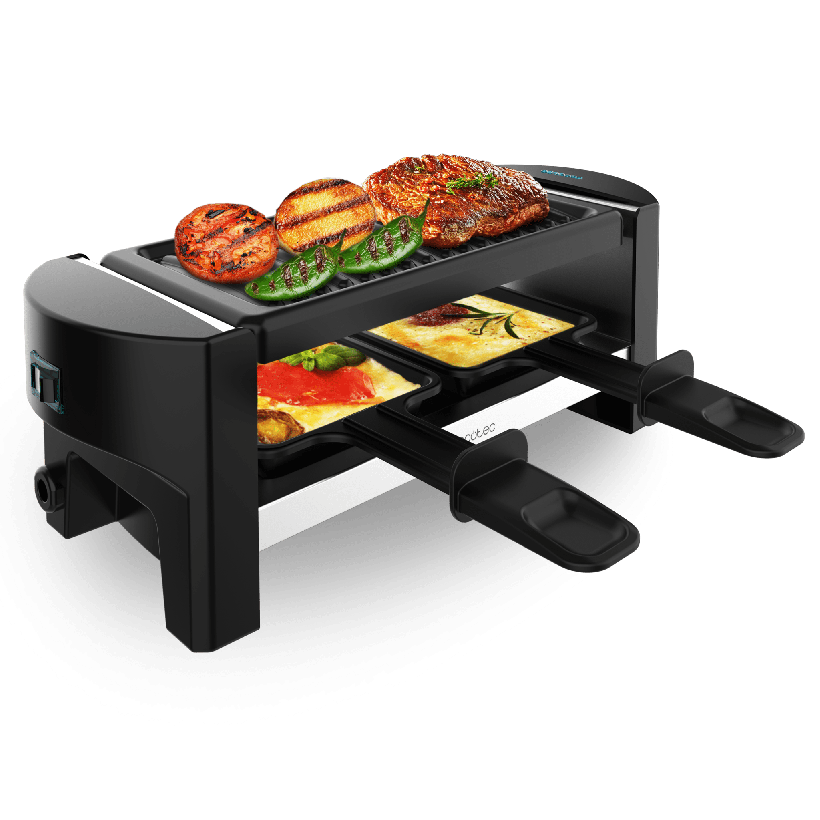 CECOTEC  Μηχανή Raclette Cheese&Grill 3200 για 2 Άτομα με Grill 320W, Ανοξείδωτη Κατασκευή και Αντικολλητική Πλάκα Ψησίματος  CEC-03264