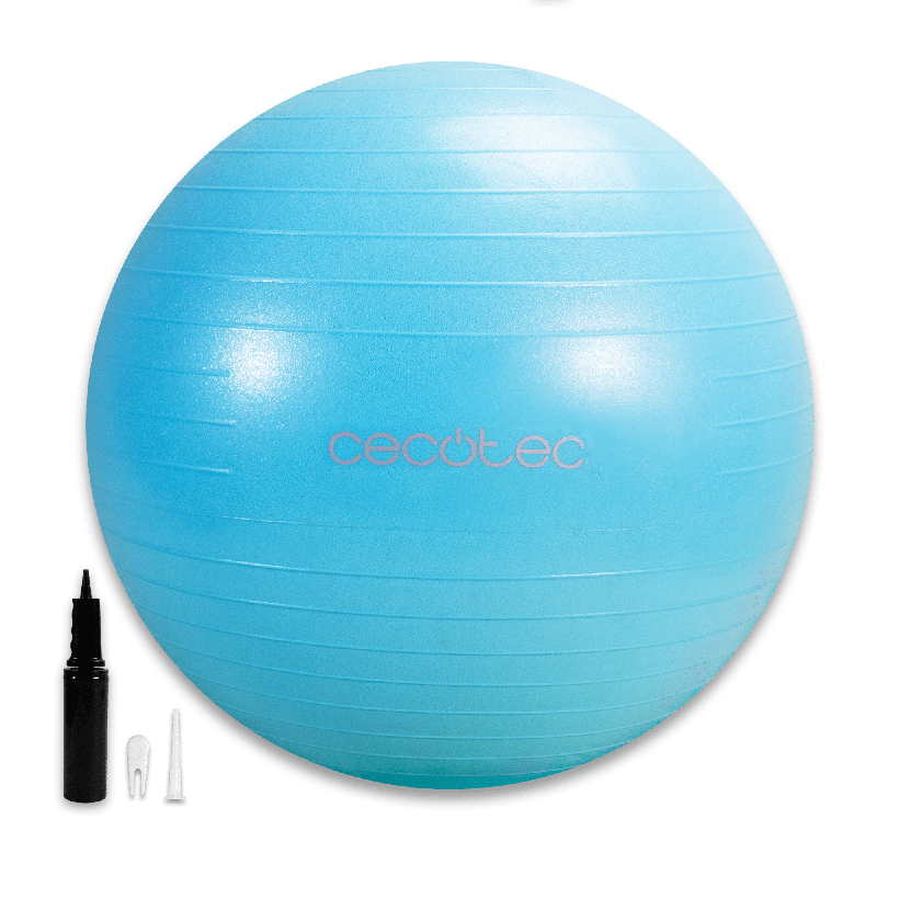 CECOTEC  Μπάλα Γυμναστικής DrumFit 65cm με Αντλία - Ιδανική για Ασκήσεις Τόνωσης & Ενδυνάμωσης Σώματος  CEC-07131