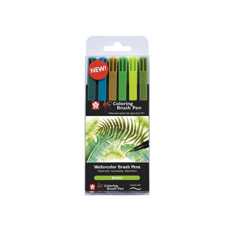 Sakura Koi Botanical brush markers σετ 6 τεμ.