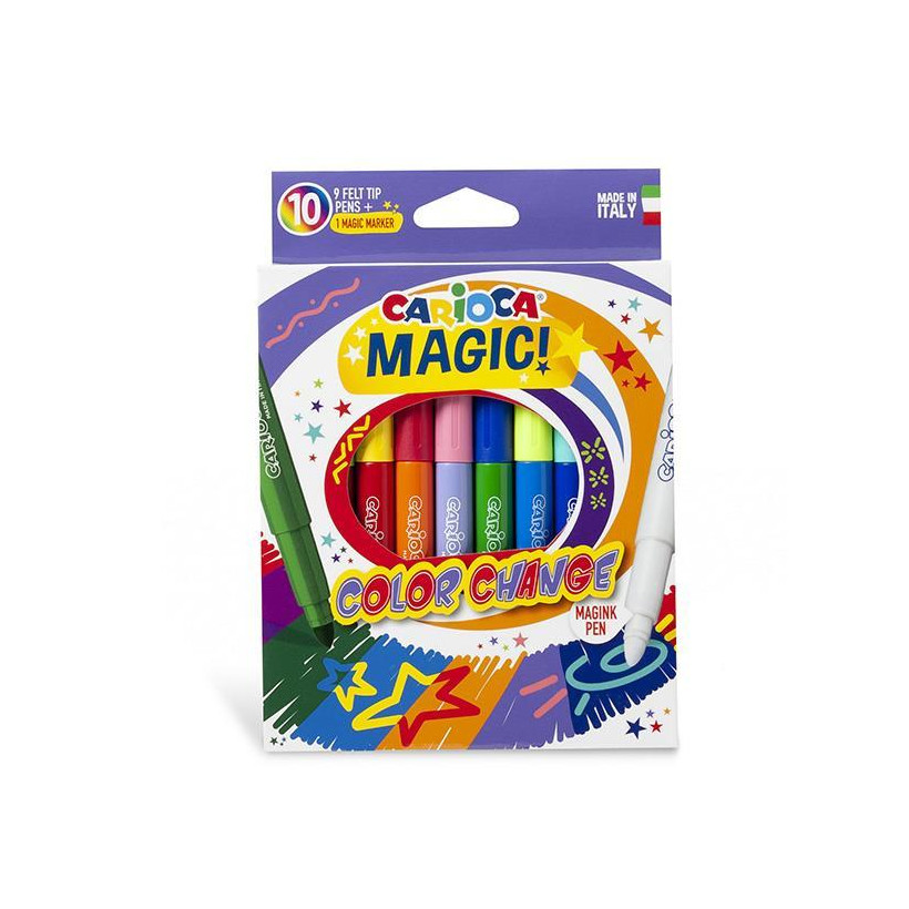 Carioca magic color change μαρκαδόροι 10 χρωμάτων - 6 ΤΕΜ
