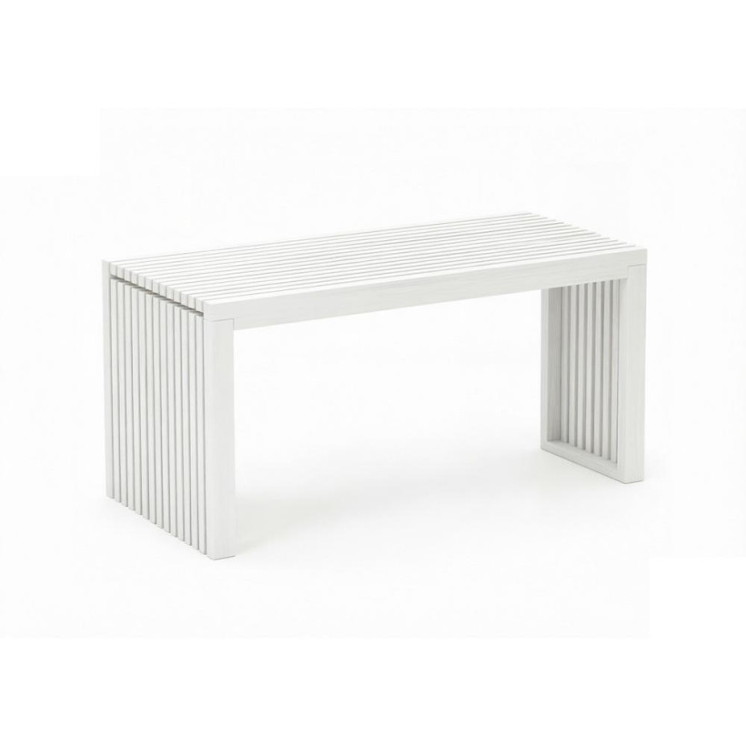 Παγκάκι εισόδου Nextdeco μπαμπού λευκό Υ43x90x33εκ.