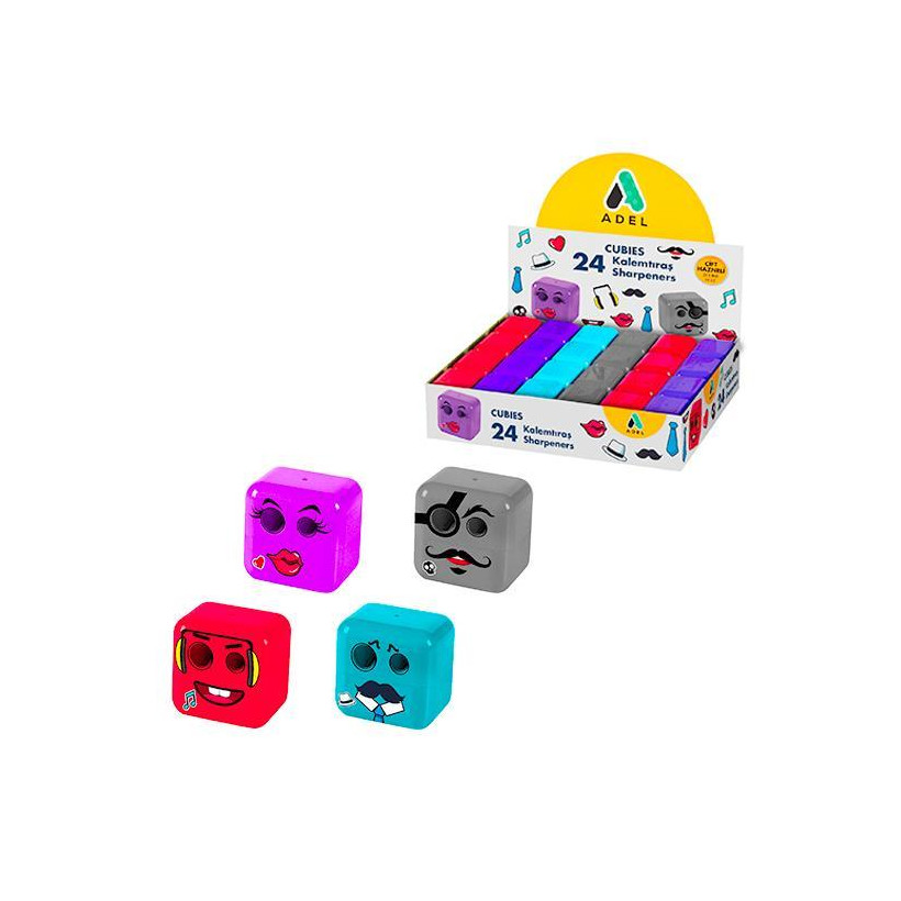 Adel ξύστρα "Cubbies" βαρελάκι διπλή 7mm - 12mm - 24 ΤΕΜ