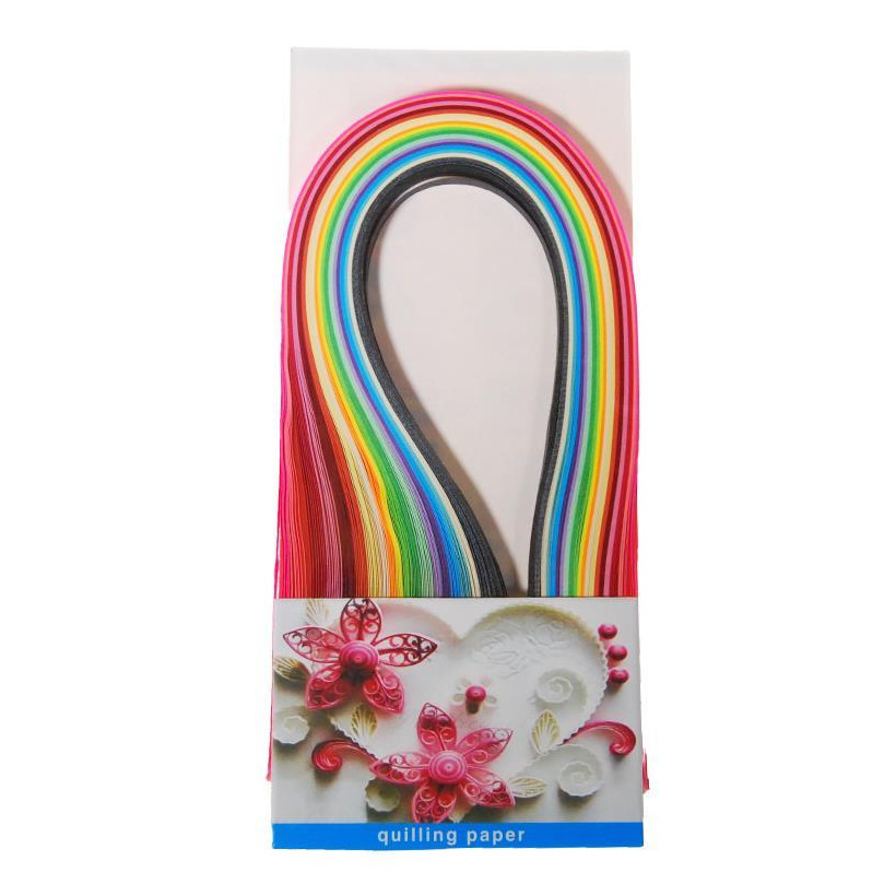 Quilling paper 4mm, 18χρώματα, 39εκ. μήκος - 6 ΤΕΜ
