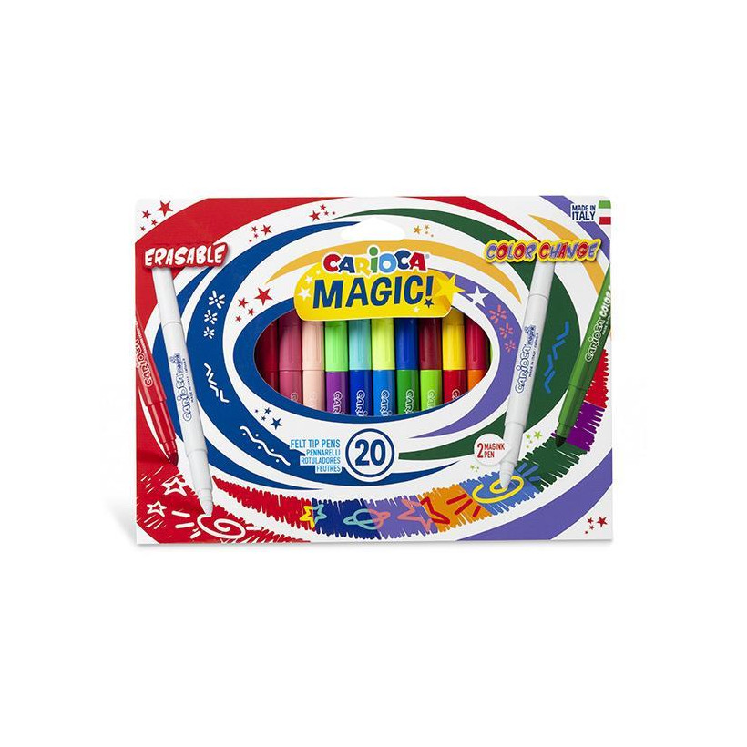 Carioca magic markers μαρκαδόροι 20 χρωμάτων - 3 ΤΕΜ