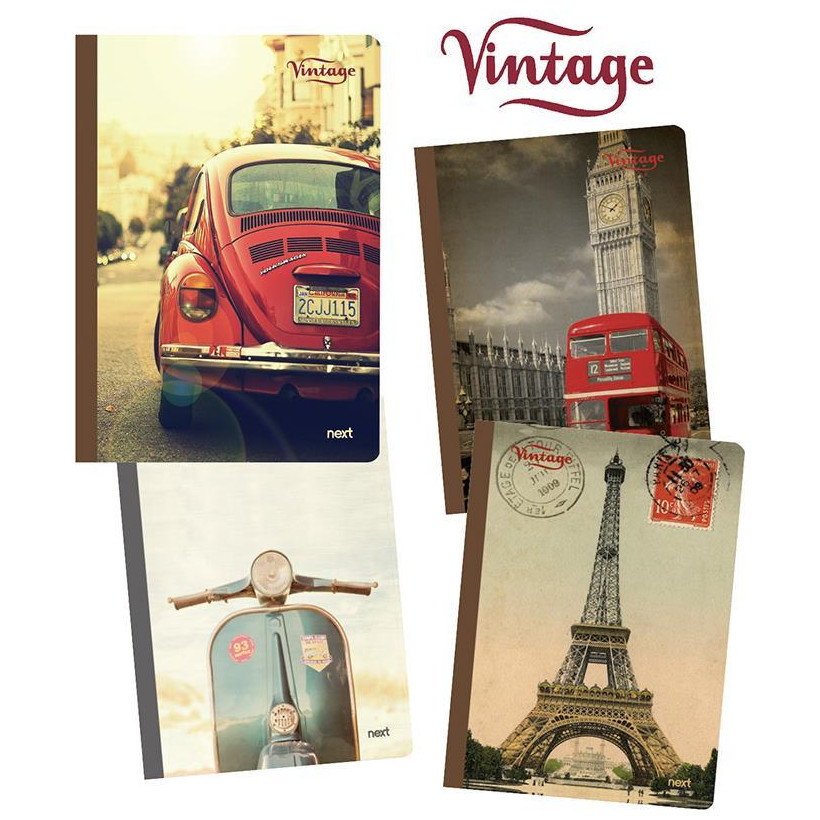 Next vintage 360° τετράδιο flexi 17x25εκ. 2θεμ. 128σελ. - 10 ΤΕΜ