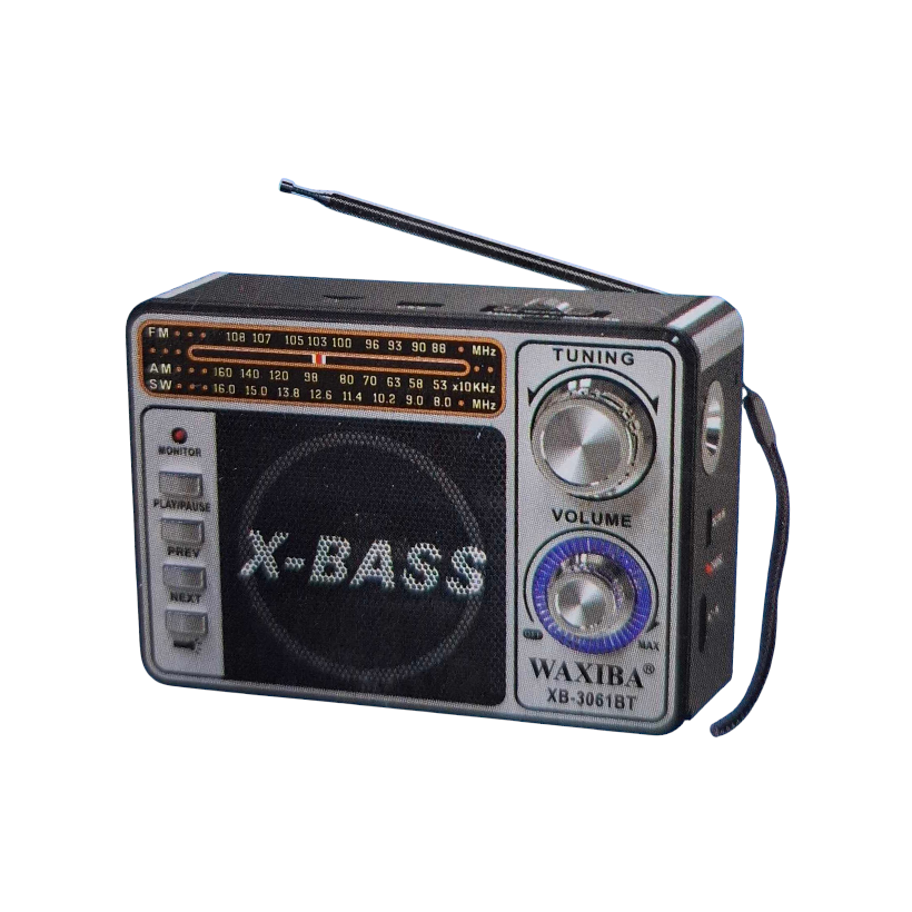 Επαναφορτιζόμενο ραδιόφωνο Retro - XB-3061BT - 020061 - Silver