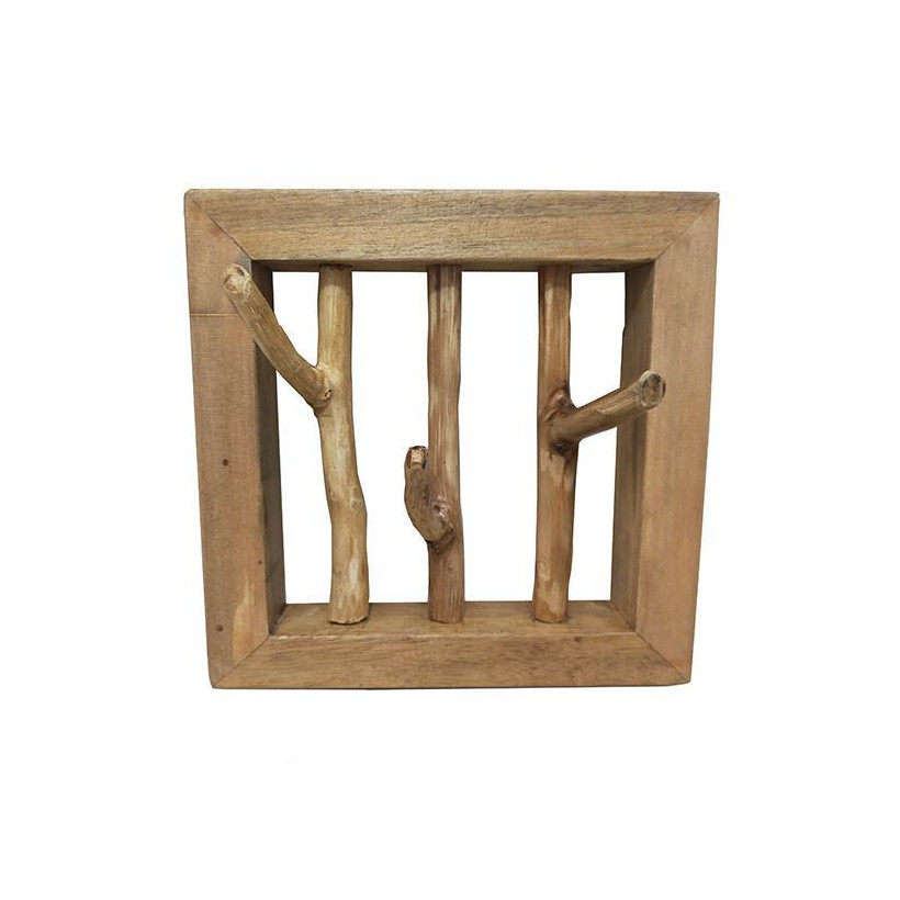 Κρεμάστρα τοίχου Nextdeco Tribeca ανακυκλωμένο ξύλο teak Υ25x11/8x28εκ.