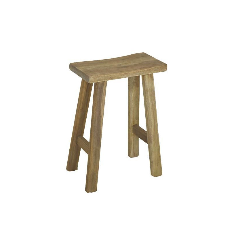Σκαμπό Nextdeco Tribeca ανακυκλωμένο ξύλο mahoni Υ45x20x40εκ.
