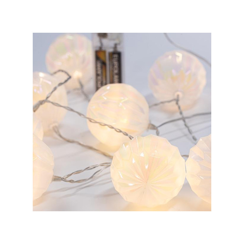 ΣΕΙΡΑ, 10 LED 5mm, ΛΕΥΚΕΣ ΑΝΑΓΛΥΦΕΣ ΜΠΑΛΕΣ, ΜΠΑΤΑΡΙΑΣ 2xAA, ΔΙΑΦΑΝΟ PVC ΚΑΛΩΔΙΟ, ΘΕΡΜΟ ΛΕΥΚΟ LED ΑΝΑ 15cm, ΠΡΟΕΚΤΑΣΗ ΠΑΡΟΧΗΣ 30cm, IP20 - 3 ΤΕΜ