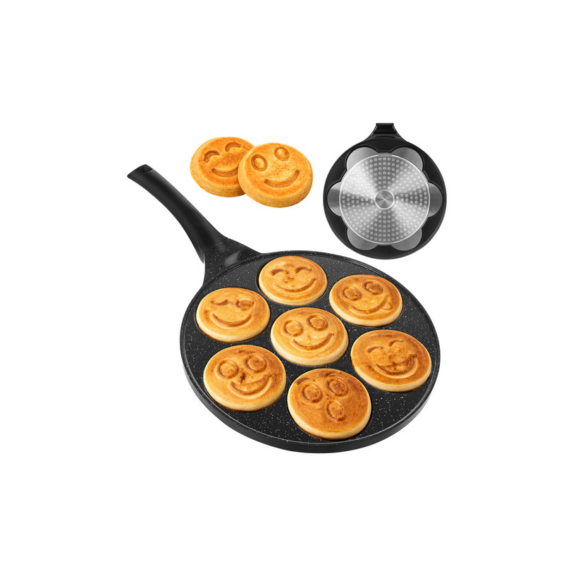 Ruhhy Αντικολλητικό Τηγάνι για Pancakes & Αυγά 26,5cm, 7 Θέσεων, για Επαγωγική/Γκαζιού/Ηλεκτρική/Κεραμική Εστία 27273