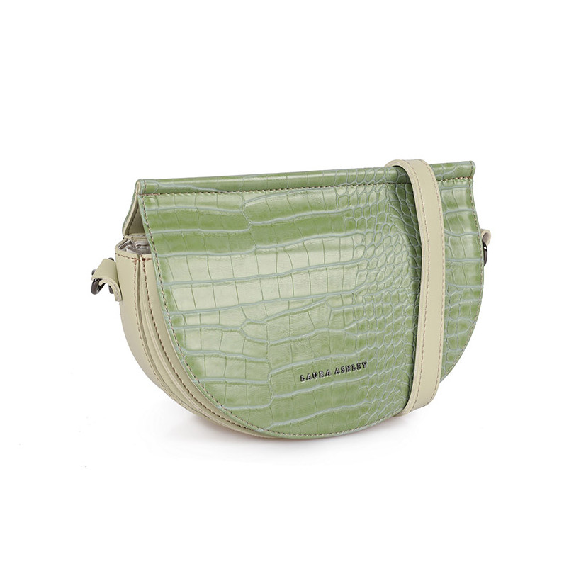 Γυναικεία Τσάντα Ώμου Χρώματος Πράσινο Laura Ashley Tarlton - Croco 651LAS1771