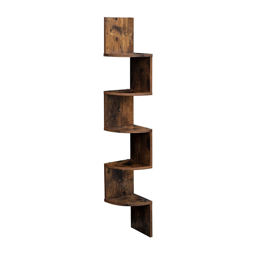 Γωνιακή Ξύλινη Ραφιέρα με 5 Ράφια 20 x 20 x 127.5 cm VASAGLE LBC20BX