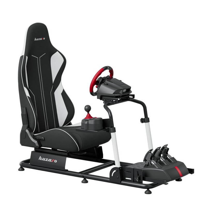 Huzaro Βάση Τιμονιού και Πεντάλ Cockpit Sim Racing με Ρυθμιζόμενο Κάθισμα, Μαύρο Speed 5.5 5900415031529