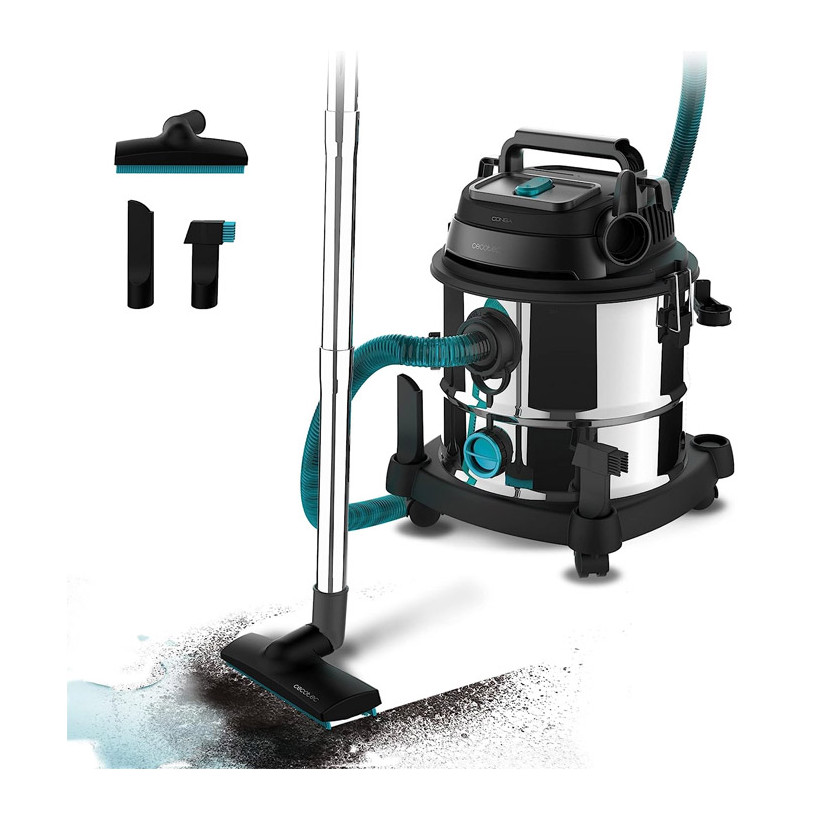 Ηλεκτρική Σκούπα για Στερεά και Υγρά 20 Lt 1400 W Cecotec Conga RockStar Wet&Dry Steel Max CEC-08114
