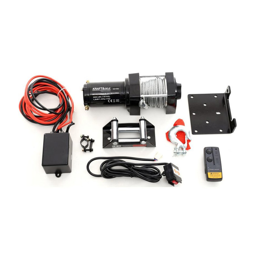 Ηλεκτρικό Παλάγκο Συρματόσχοινου 1361 Kg 12 V Kraft&Dele KD-1562