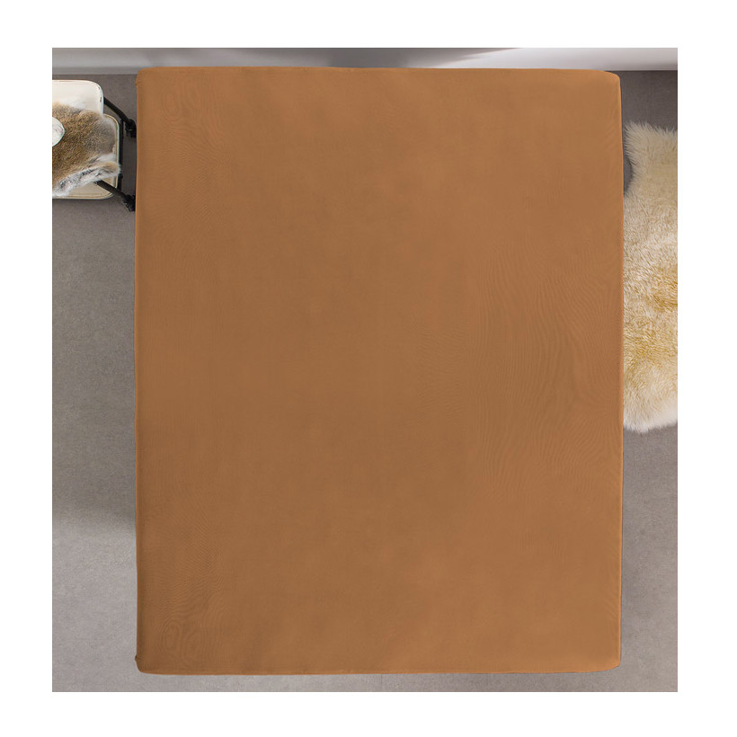 Υπέρδιπλο Σεντόνι Jersey με Λάστιχο 160 x 200 x 30 cm Χρώματος Taupe Dreamhouse 8717703801323