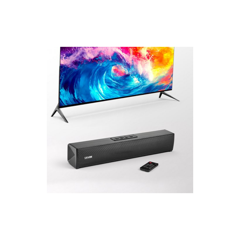 VEVOR Ηχομπάρα για Smart TV, 2.0 Κανάλια, 450 mm Συμπαγής Ηχοσύστημα για Προβολέα, Bluetooth AUX Σύνδεση, Τηλεχειριστήριο, Εγκατάσταση 80W Surround Ήχου για PC Οικιακό Θέατρο YTSTXYX17INCJ9FDQ001V2