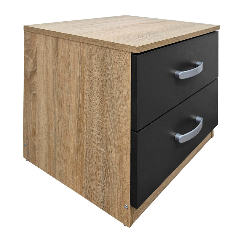 Κομοδίνο Athos  σε sonoma-ανθρακί απόχρωση 48x40x41.5εκ