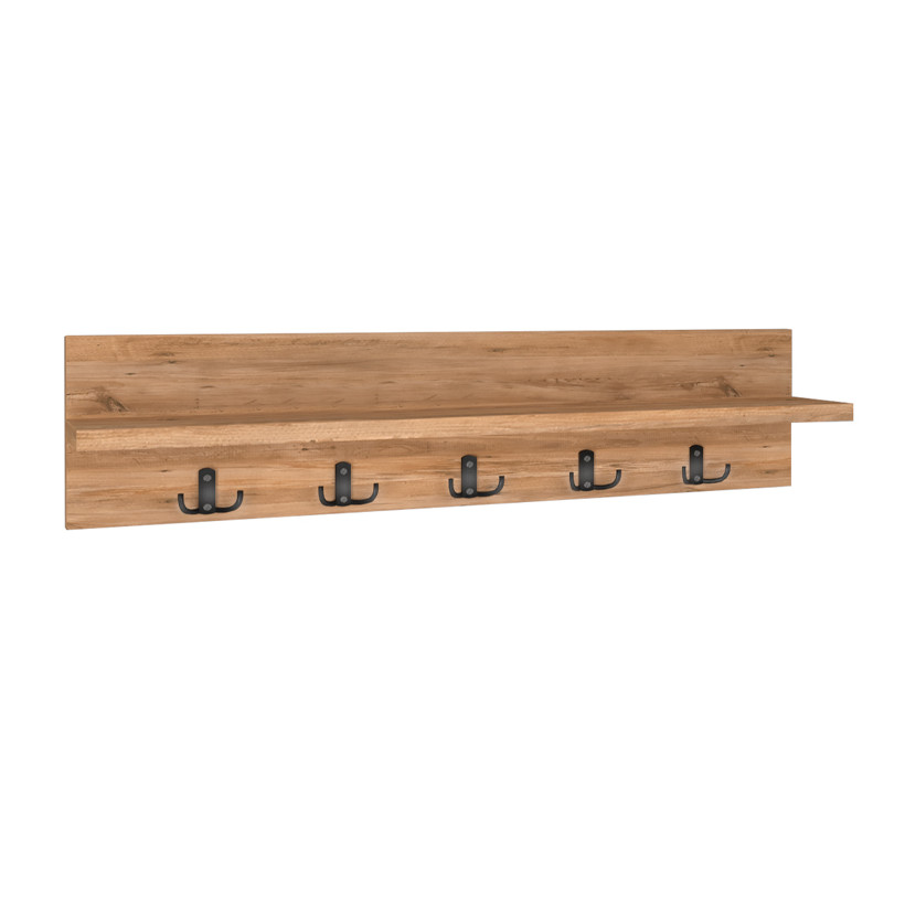 Κρεμάστρα τοίχου Kery  χρώμα pine oak 80x11x18εκ.
