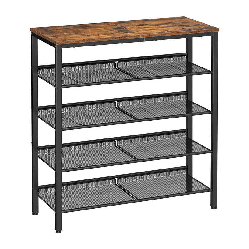 Μεταλλική Παπουτσοθήκη με 5 Ράφια 75 x 28 x 93 cm VASAGLE LBS038B01